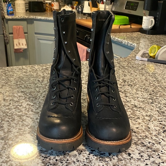 Western Chief Black Lace-Up Men's Boots - Picture 1 of 5